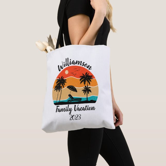 Bolsa Tote Férias familiares personalizadas (Close Up)