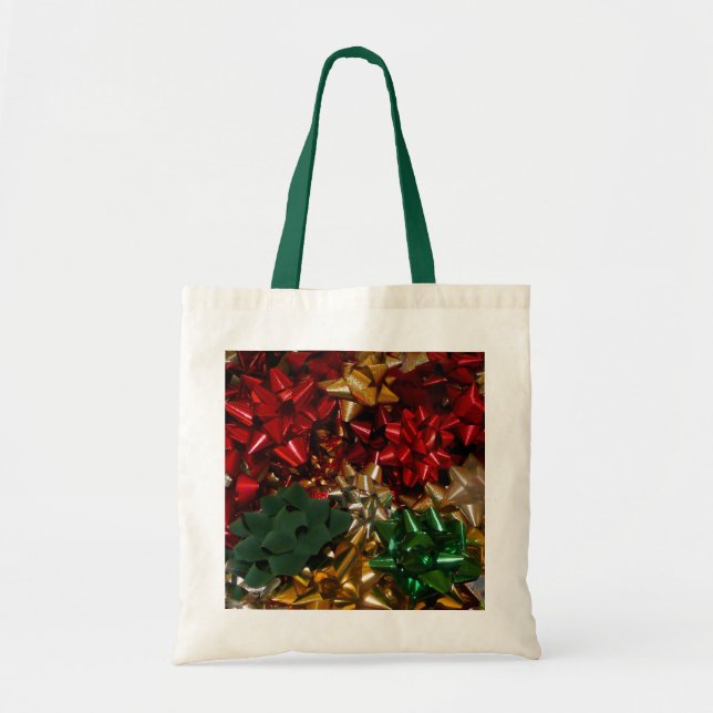 Bolsa Tote Férias Festivas Coloridas Arcos de Natal (Frente)