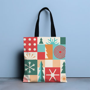 Bolsa Tote Férias Festivas Geométricas Modernas