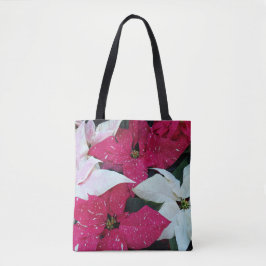 Bolsa Tote Férias Festivas Poinsettias Floral