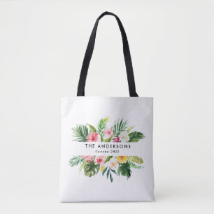 Bolsa Tote Férias tropicais de verão florais