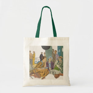 Bolsa Tote Férias Vintage, Passageiros de Navio de Cruzeiro n