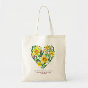Bolsa Tote Ferida Branca De Daffodil, Inspirada Na Vintagem