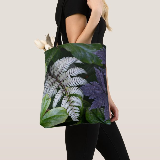 Bolsa Tote Fern Floral pintado japonês (Close Up)