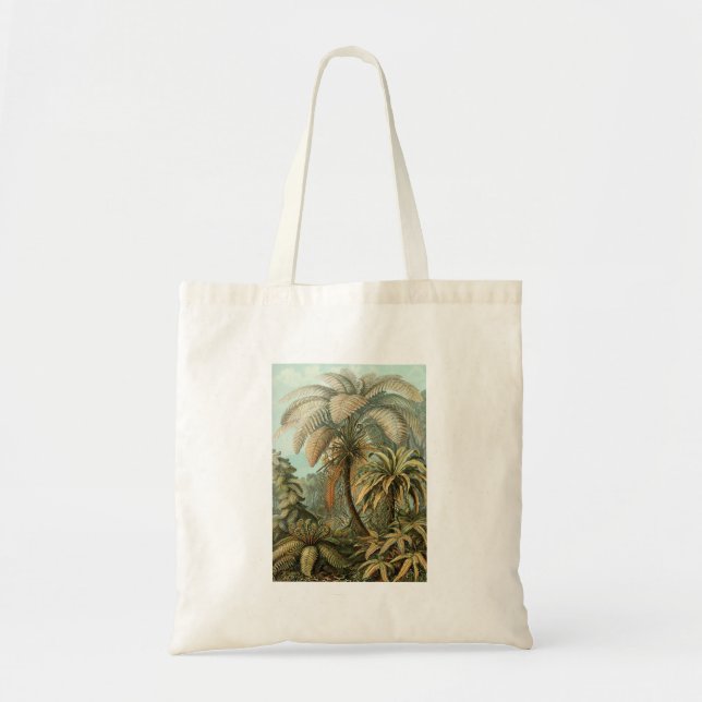 Bolsa Tote Ferns Palm Tree Arte Botânica Antica (Frente)