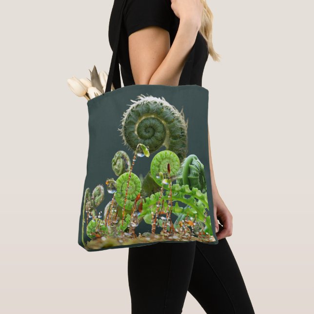 Bolsa Tote Ferns - spiralling magic (Close Up)