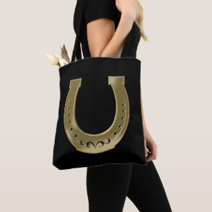 Bolsa Tote ferradura ouro