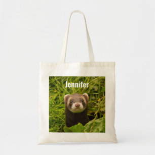 Bolsa Tote Ferret castanho na grama