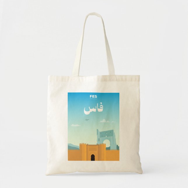 Bolsa Tote Fes Magic – Hand-Drawn Moroccan (Frente)