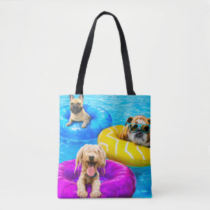 Bolsa Tote Festa da Piscina do Cachorro