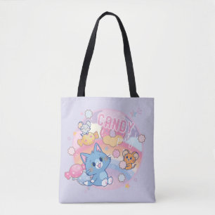 Bolsa Tote Festa de Anime Tom e Jerry Candy