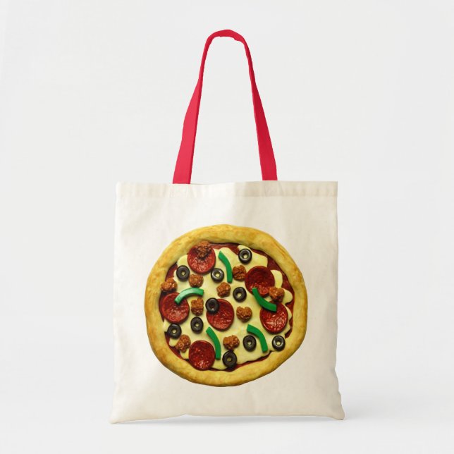 Bolsa Tote Festa de aniversário da pizza (Frente)