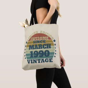 Bolsa Tote Festa de aniversário de 35ª safra personalizada