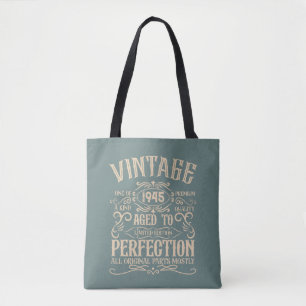 Bolsa Tote Festa de aniversário de 80 de oitava safra persona