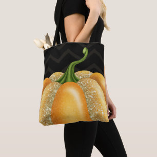 Bolsa Tote Festa de Aniversário de Halloween da Abóbora Laran