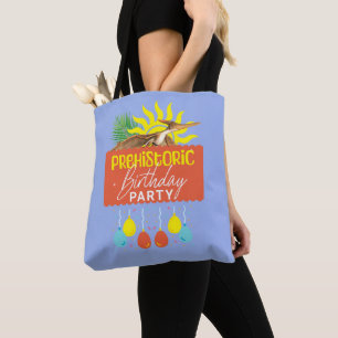 Bolsa Tote Festa de Aniversário Pré-Histórica Pterodáctilo Di