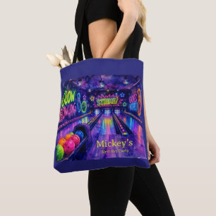 Bolsa Tote Festa de Aniversário Teen Glow Bowling