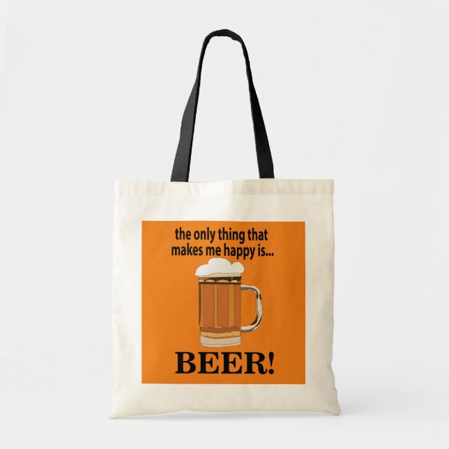 Bolsa Tote Festa de Cerveja Engraçado Bebendo (Frente)