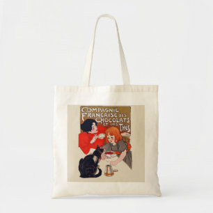Bolsa Tote Festa de Chocolate Francês Steinlen Arte
