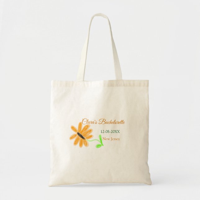 Bolsa Tote Festa de despedida de solteira adicionar nome data (Frente)