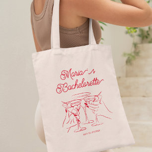 Bolsa Tote Festa de Despedida de Solteira Moderna 
