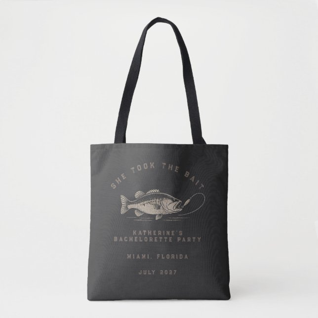 Bolsa Tote Festa de Despedida de Solteira Personalizada com T (Frente)
