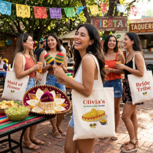 Bolsa Tote Festa de Despedida de Solteira Personalizada Mexic