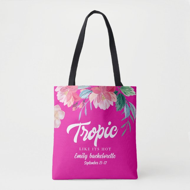 Bolsa Tote Festa de despedida tropical como se estivesse quen (Frente)