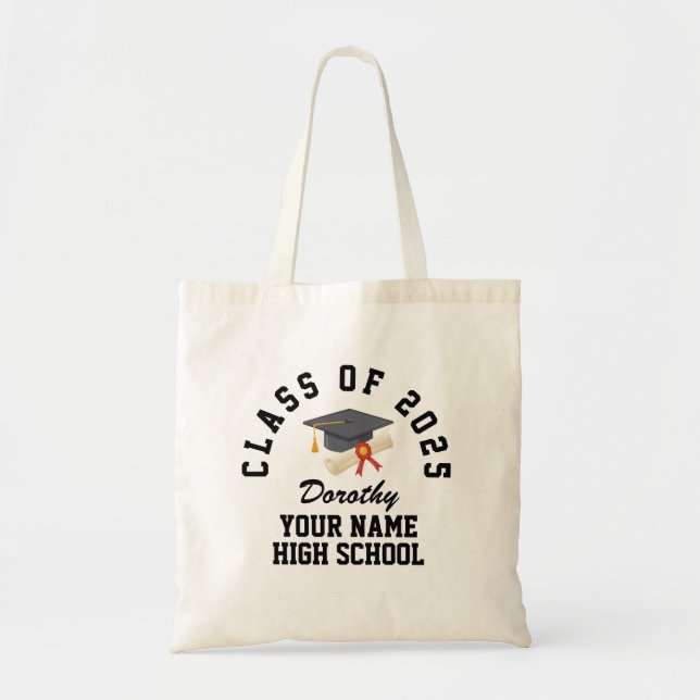 Bolsa Tote Festa de formatura personalizada do ensino médio (Frente)