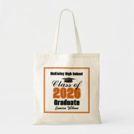 Bolsa Tote Festa de Formatura Personalizada Laranja da Turma 