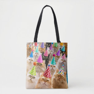 Bolsa Tote Festa de Gatos
