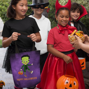 Bolsa Tote Festa de Halloween para Crianças Frankenstein