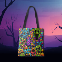 Bolsa Tote Festa de Halloween | Zombie e Monstros