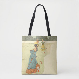 Bolsa Tote Festa de Jardim Vintage de Croqué para Senhoras Vi