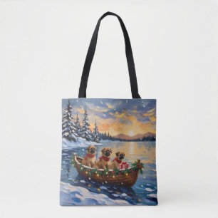 Bolsa Tote Festa de Natal do Barco do Pequinês