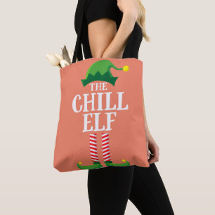 Bolsa Tote Festa de Natal do Grupo Familiar Chill Elf Matchin