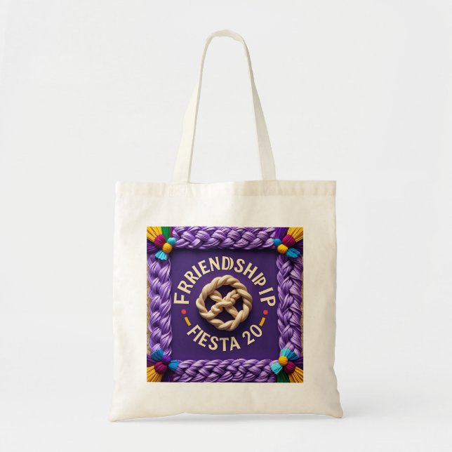 Bolsa Tote Festa de Rafia com Borlas (Frente)