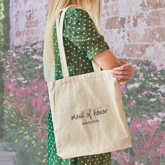 Bolsa Tote Festa de solteira de Script Moderno Minimalista