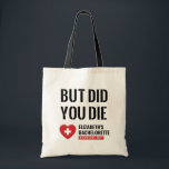 Bolsa Tote Festa de solteira, Mas Morreu? Favorecer Bag<br><div class="desc">Não me arrependo de nada Festa de solteira Kit de passatempo. Adicione um toque divertido de cor e estilo único aos seus favores de casamento ou chá de panela. Um saco de chás de panela é um excelente adicional ao planejamento de partidos. Essas bolsas únicas serão facilmente usadas como presente...</div>