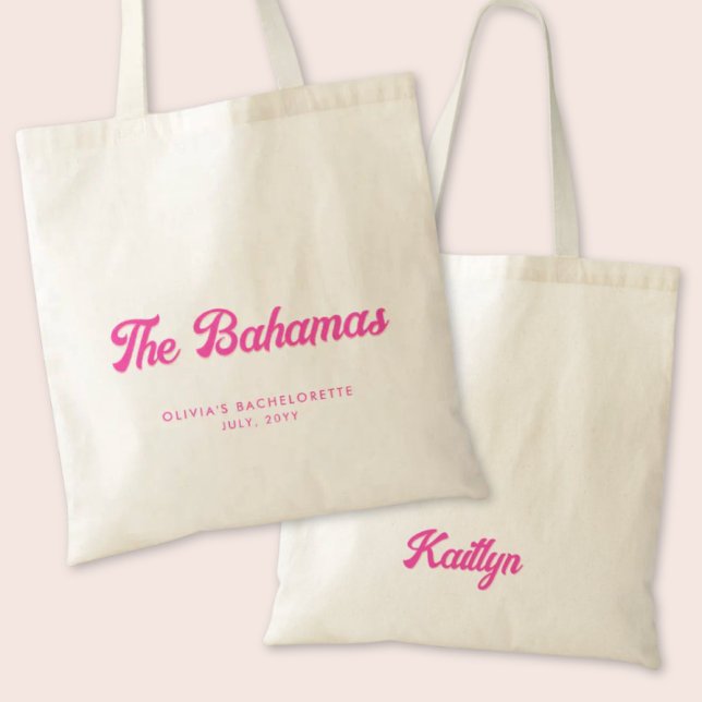 Bolsa Tote Festa de solteira Personalizada das Bahamas (The Bahamas Bachelorette Party Tote Bag)