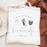 Bolsa Tote Festa de solteira Personalizada de resort de esqui<br><div class="desc">Comece a festa com essas bolsas bonitas que são fáceis de personalizar para sua festa de solteira, noite ou fim de semana das meninas! Design de resort de esqui de inverno apresenta delicadas ilustrações de aquarela de óculos de champanhe, esquiador e cacau quente com inscrição emocional azul empoeirada. Personalize com...</div>