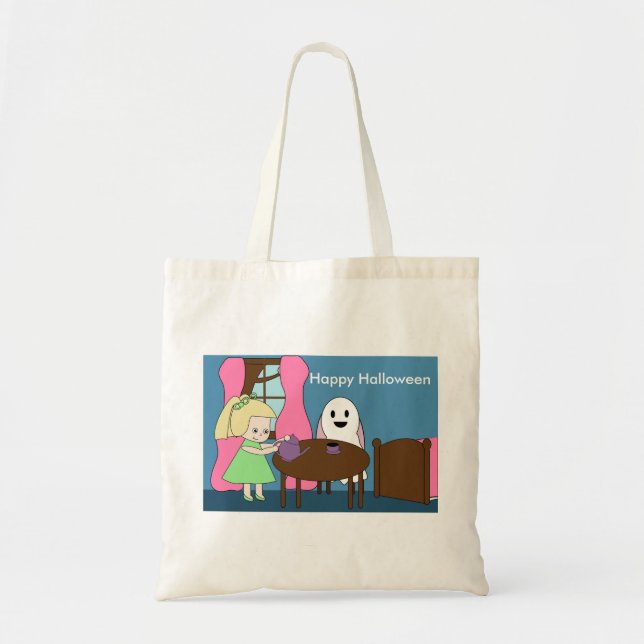 Bolsa Tote Festa de Tea Fantasma Personalizar (Frente)