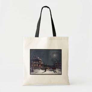 Bolsa Tote Festa de Véspera de Natal Vitoriana Carruagem de I
