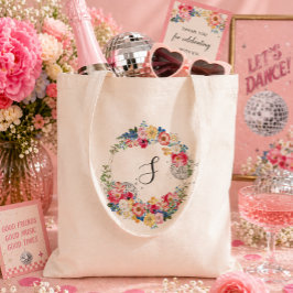 Bolsa Tote Festa Floral de Disco no Jardim Monograma