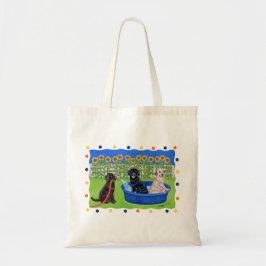 Bolsa Tote Festa na piscina engraçada Labradors