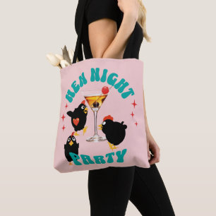 Bolsa Tote Festa Noturna das Galinhas Engraçadas Galinha Dive