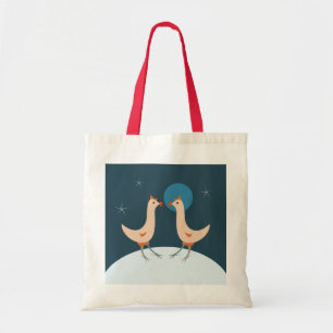 Bolsa Tote Festa Noturna das Galinhas Galinha da Lua Engraçad