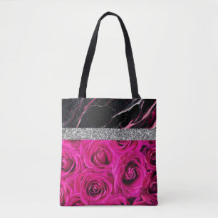 Bolsa Tote Festa Rosa Dourado Pingando Elegante Blush Rosa