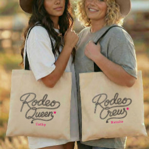 Bolsa Tote Festa Western de Bach de Rodeio Rosa