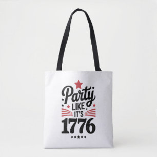 Bolsa Tote Festeje Como Se Fosse 1776 Camiseta Divertida do